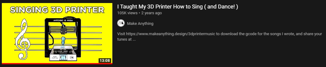 I Taught My 3D Printer How to Sing from Make Anything