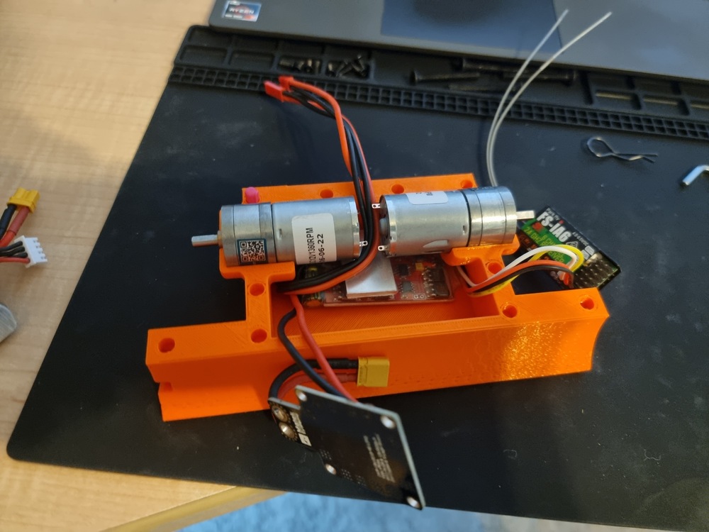 attaching the brushed motors