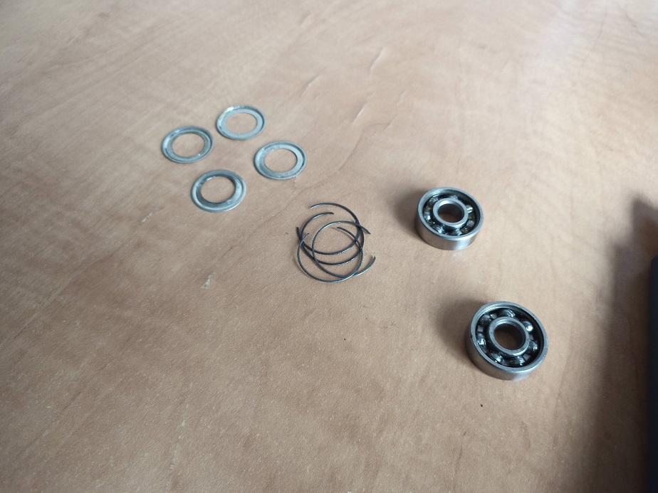 two bearings with covers removed