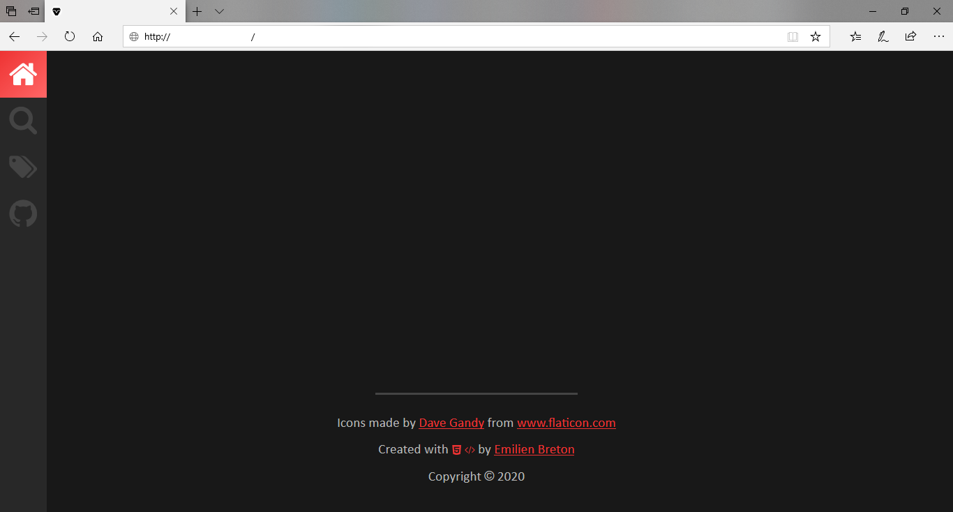 semi-broken website on edge