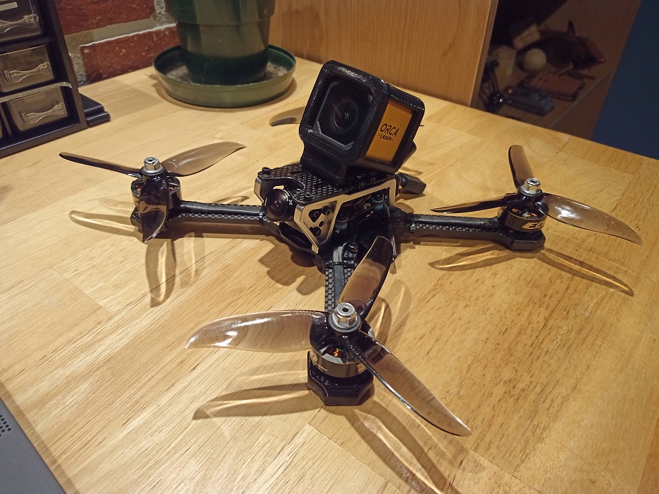 caddx orca mounted on drone
