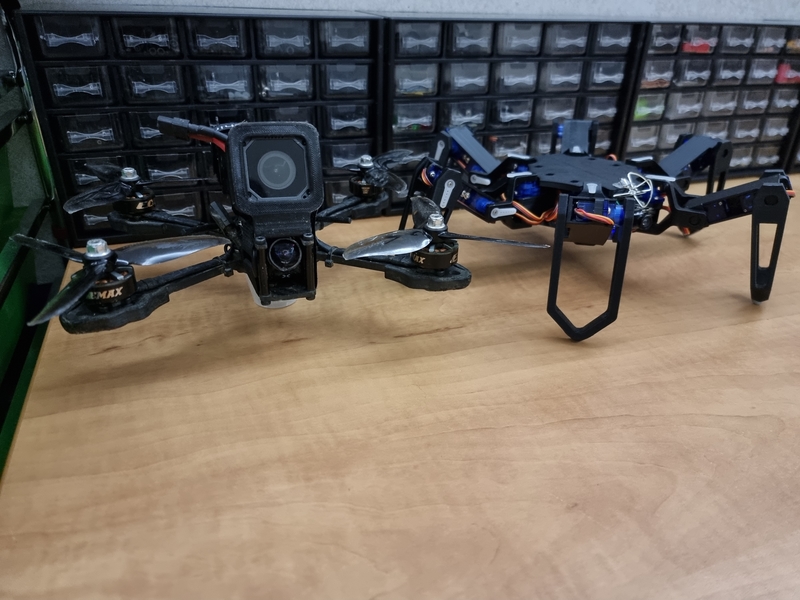 bright picture of my drone and of my hexapod
