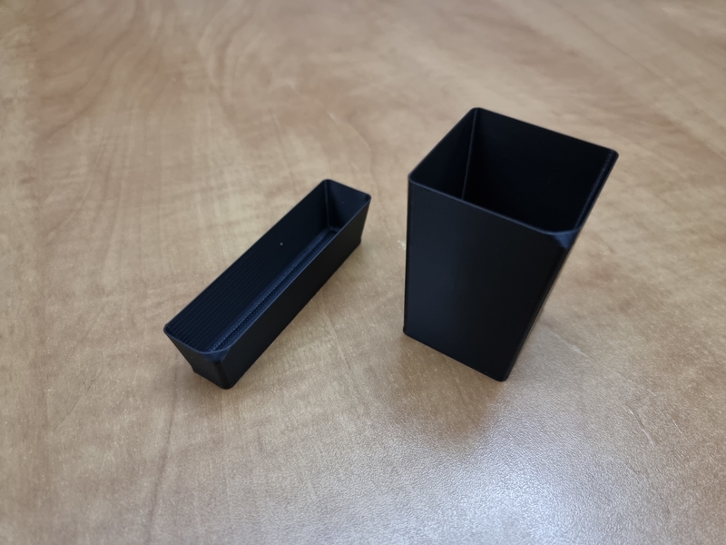 1x1x4 and 3x2x2 printed containers