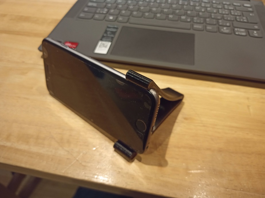 phone in tpu stand top view